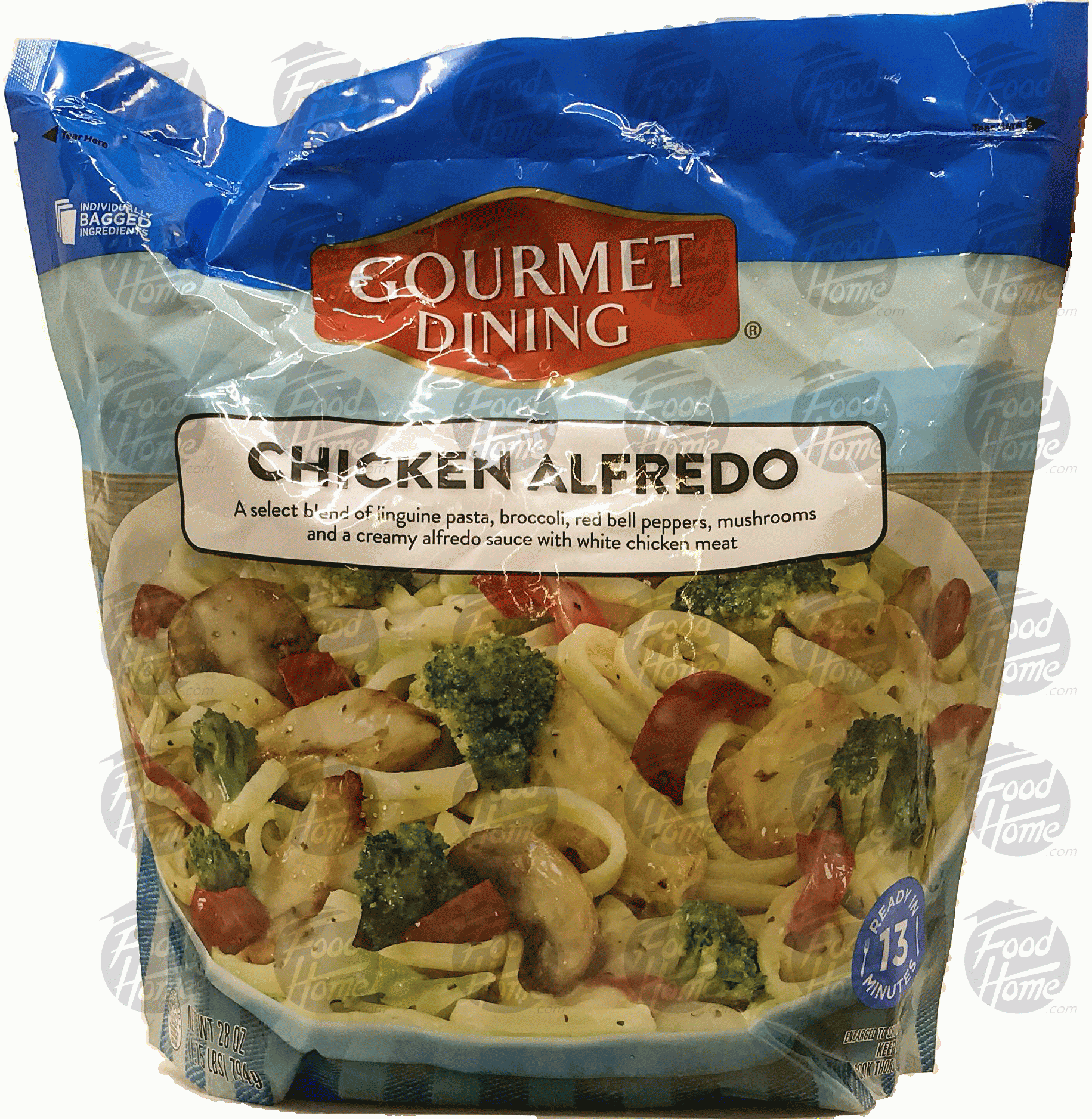 Gourmet Dining&nbsp;&nbsp;chicken alfredo with vegetables, individually bagged ingredients Full-Size Picture